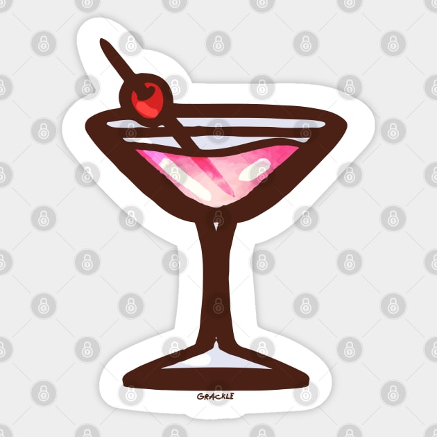 Magnificant Martini Sticker by Jan Grackle